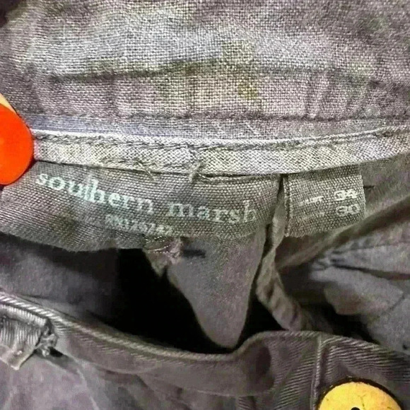 Southern Marsh Blue Cotten Pants size 34/30 - Picture 3 of 3